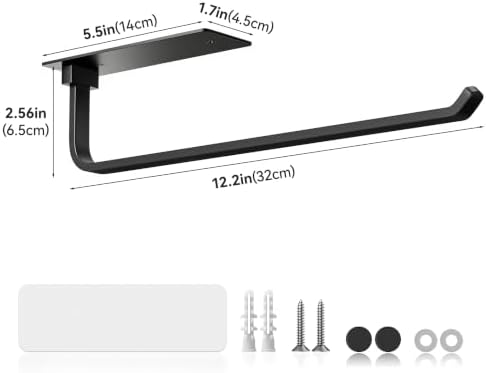 Self-Adhesive Stainless Steel Paper Towel Holder – Wall & Under Cabinet