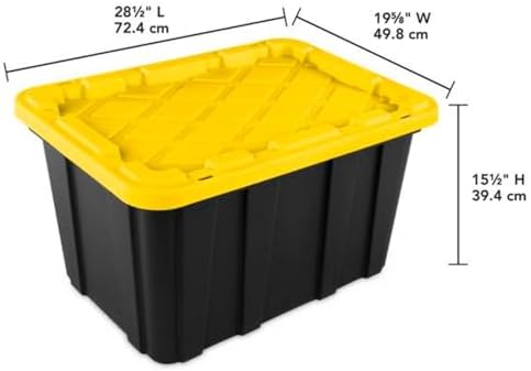 Sterilite 27 Gallon Industrial Storage Tote – 4 Pack