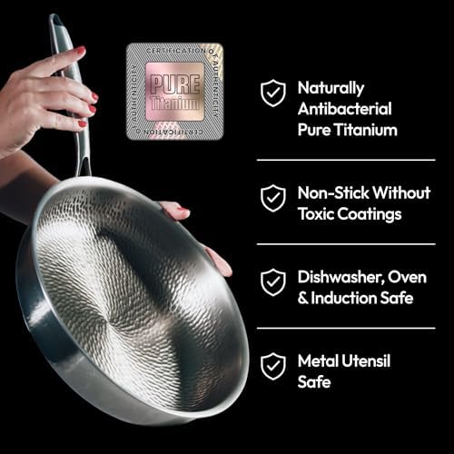 Plateful Titanium Pro Pan, 12 Inch Naturally Nonstick Frying Pan