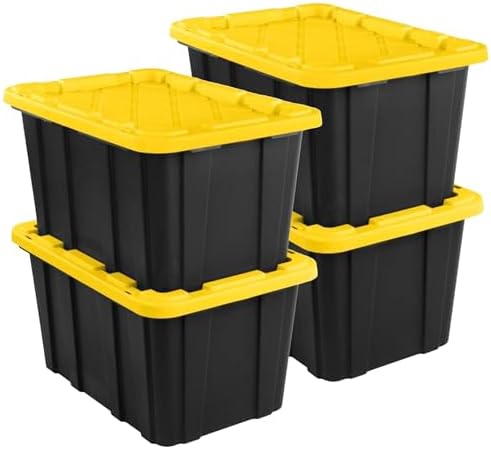 Sterilite 27 Gallon Industrial Storage Tote – 4 Pack