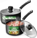 Utopia Kitchen Nonstick Saucepan Set – 1 and 2 Quart