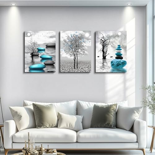 DZRWUBHS 3-Piece Abstract Canvas Wall Art – Modern Wall Decor