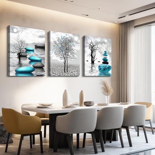 DZRWUBHS 3-Piece Abstract Canvas Wall Art – Modern Wall Decor