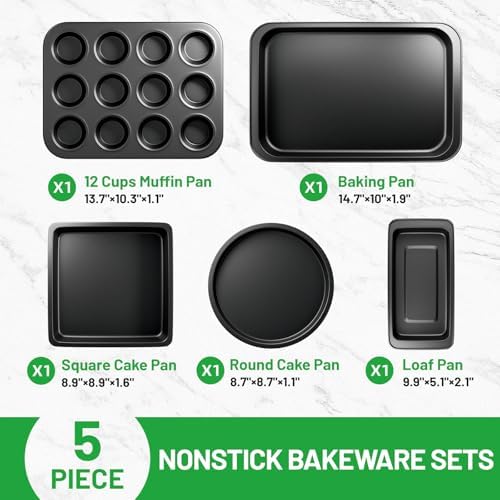 Non-Stick Bakeware Set – Baking Pans & Trays