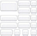 Manalete 15-Piece Clear Plastic Drawer Organizer Set