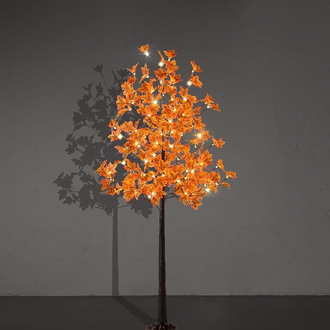 LIGHTSHARE 6FT Lighted Maple Tree with 120 Warm White LEDs