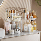 LAMU 2-Pack 2-Tier Lazy Susan Turntable Organizer, Clear - image 4
