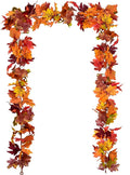 DearHouse 2-Pack Fall Maple Leaf Garland – 5.9FT Each