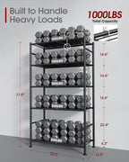 Sakugi 5-Tier Heavy Duty Storage Shelves, Black - image 3