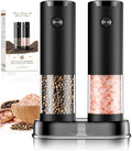 ioion Electric Salt & Pepper Grinder Set – 2 Pack with LED Light