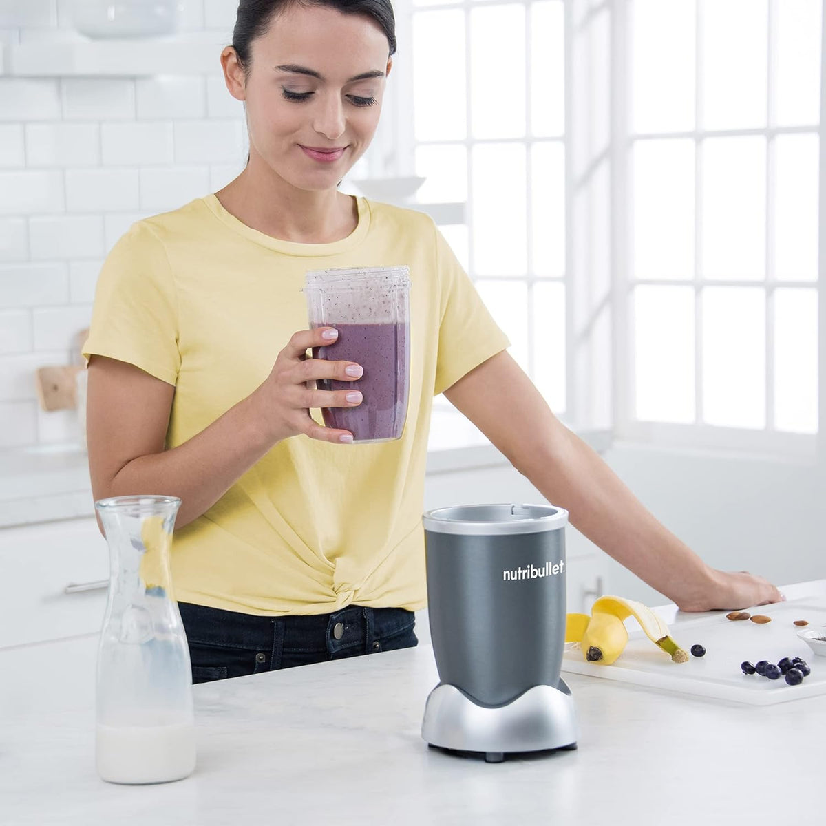 NutriBullet Personal Blender, 600W, 24 oz, NBR-0601WM - image 3
