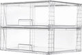 Vtopmart 2-Pack Clear Stackable Storage Drawers