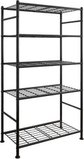 Sakugi 5-Tier Heavy Duty Storage Shelves, Black