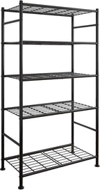 Sakugi 5-Tier Heavy Duty Storage Shelves, Black