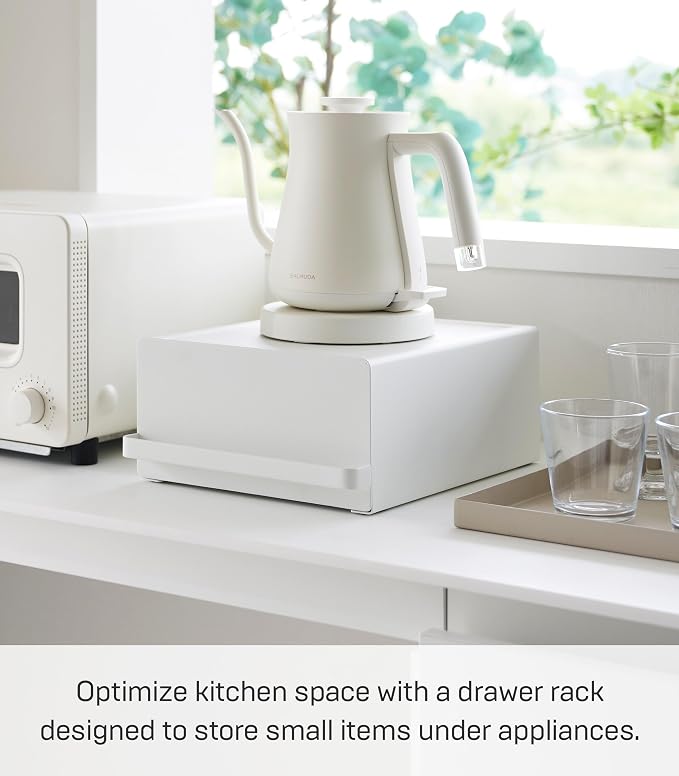 YAMAZAKI Home Tower Kitchen Appliance Rack with Drawer