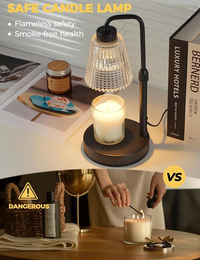 GODONLIF Candle Warmer Lamp with Timer – Dimmable & Adjustable Height