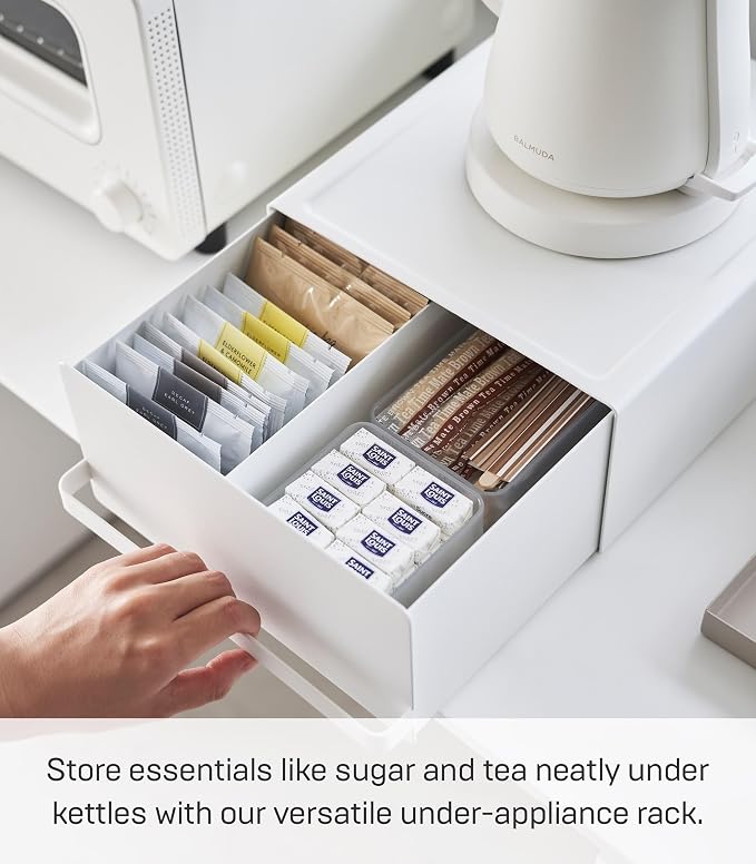 YAMAZAKI Home Tower Kitchen Appliance Rack with Drawer