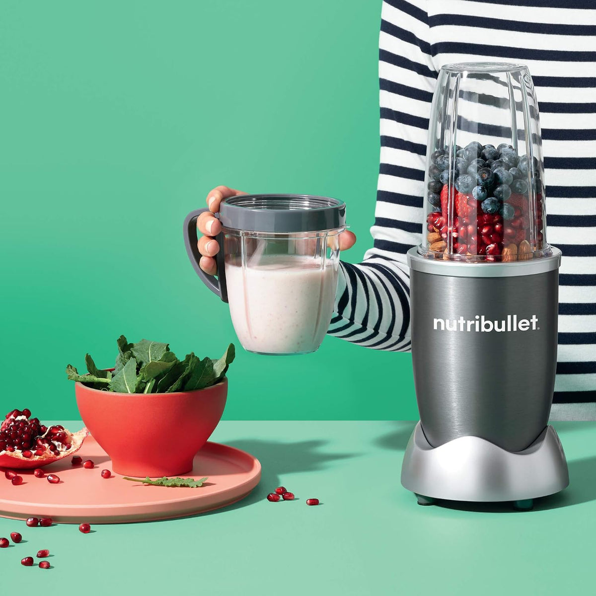 NutriBullet Personal Blender, 600W, 24 oz, NBR-0601WM - image 4