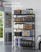 Sakugi 5-Tier Heavy Duty Storage Shelves, Black - image 4