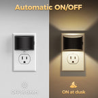 DORESshop Dimmable Dusk-to-Dawn LED Night Lights, 3000K, 2-Pack - image 3