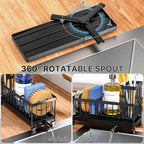 Cisily Kitchen Sink Organizer with Brush Holder – Black