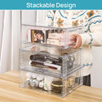 Vtopmart 2-Pack Clear Stackable Storage Drawers - image 2