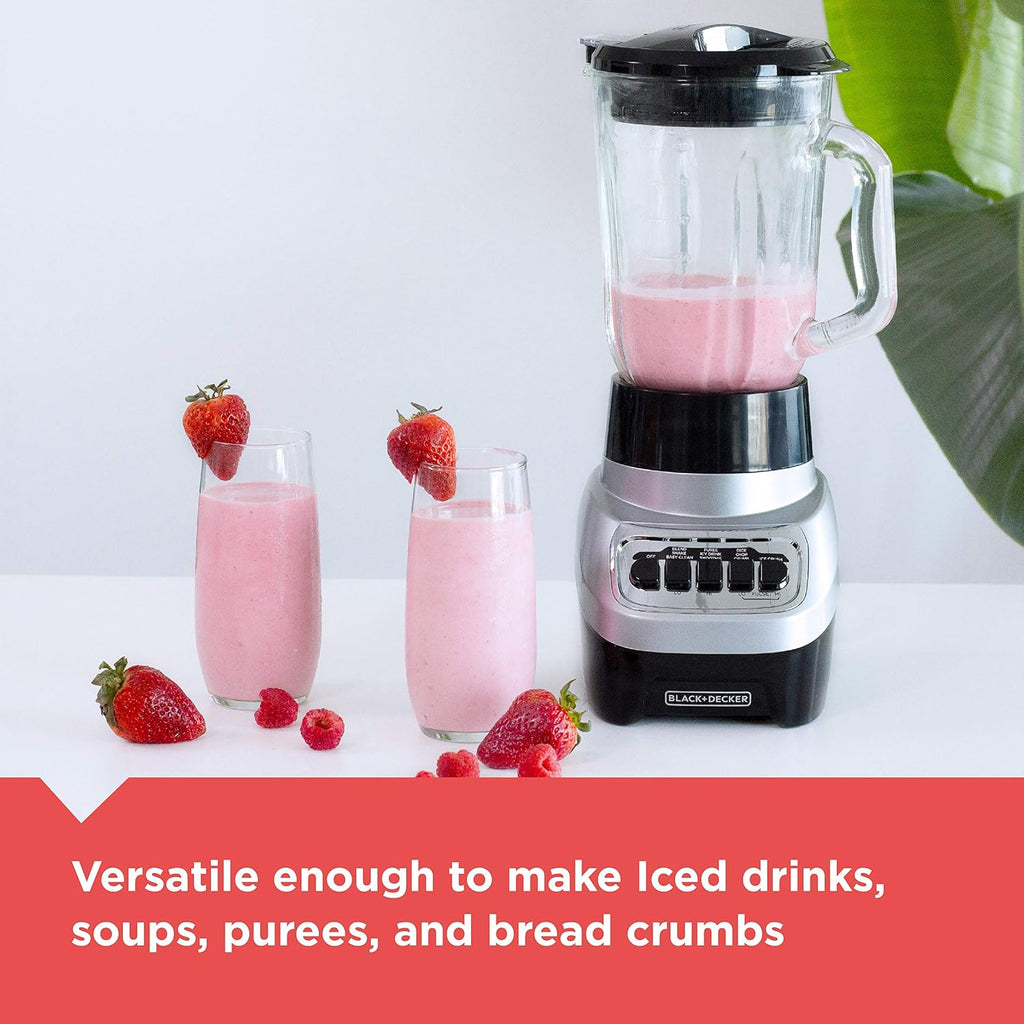 BLACK+DECKER PowerCrush Blender, 6-Cup Glass Jar, 700W, BL1230SG - image 5