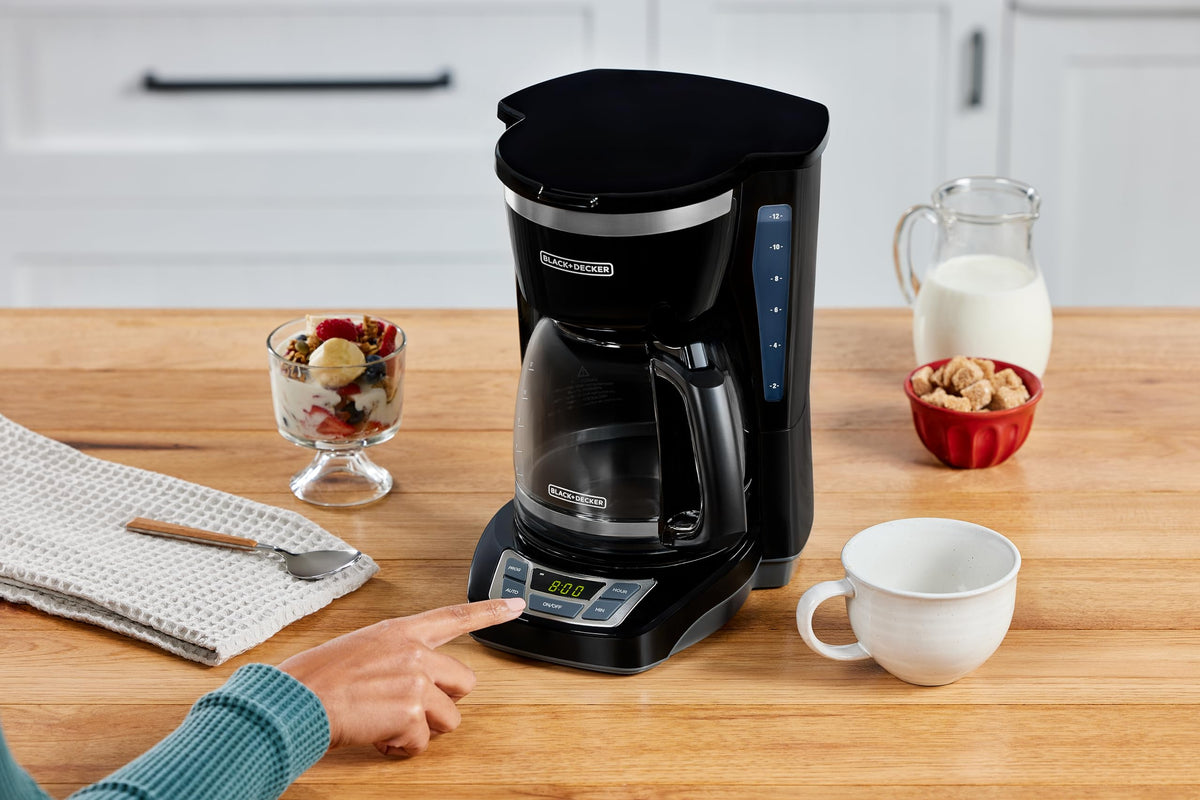 12-Cup Drip Coffee Maker – Vortex Brewing, Programmable Coffee Machine