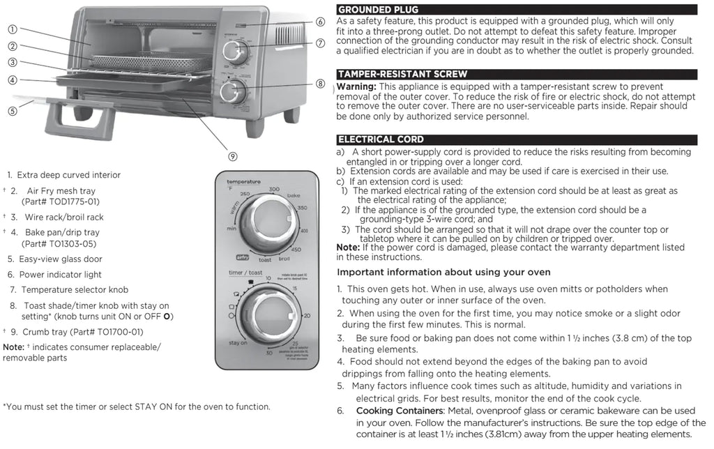 4-Slice Air Fry Toaster Oven – 5-in-1 Countertop Oven