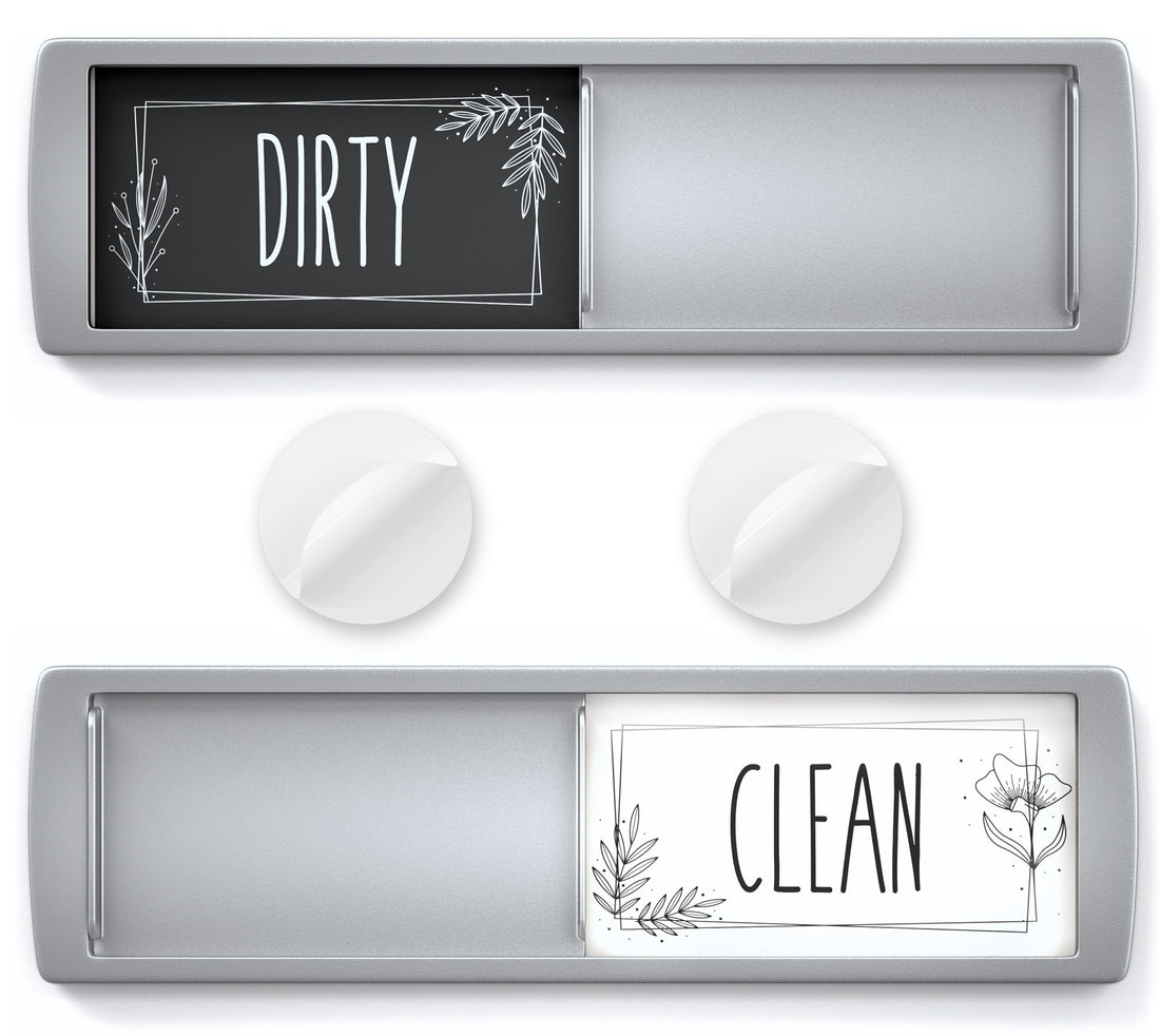 Dishwasher Clean Dirty Magnet – 7 x 2 Inch Kitchen Sign