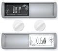 Dishwasher Clean Dirty Magnet – 7 x 2 Inch Kitchen Sign