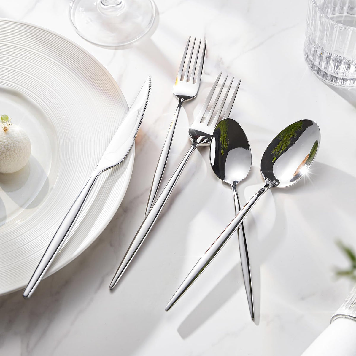 20-Piece Stainless Steel Flatware Set for 4 – 18/10 Silverware