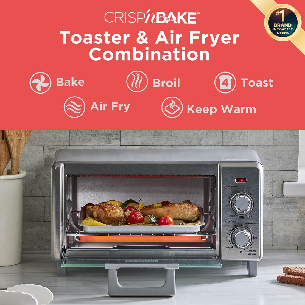 4-Slice Air Fry Toaster Oven – 5-in-1 Countertop Oven