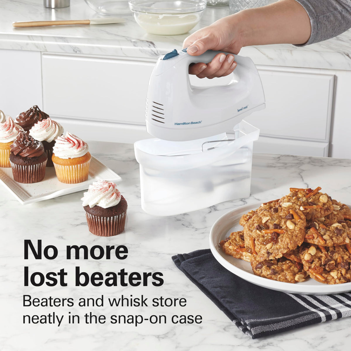 6-Speed Electric Hand Mixer – QuickBurst, Bowl Rest, Kitchen Mixer
