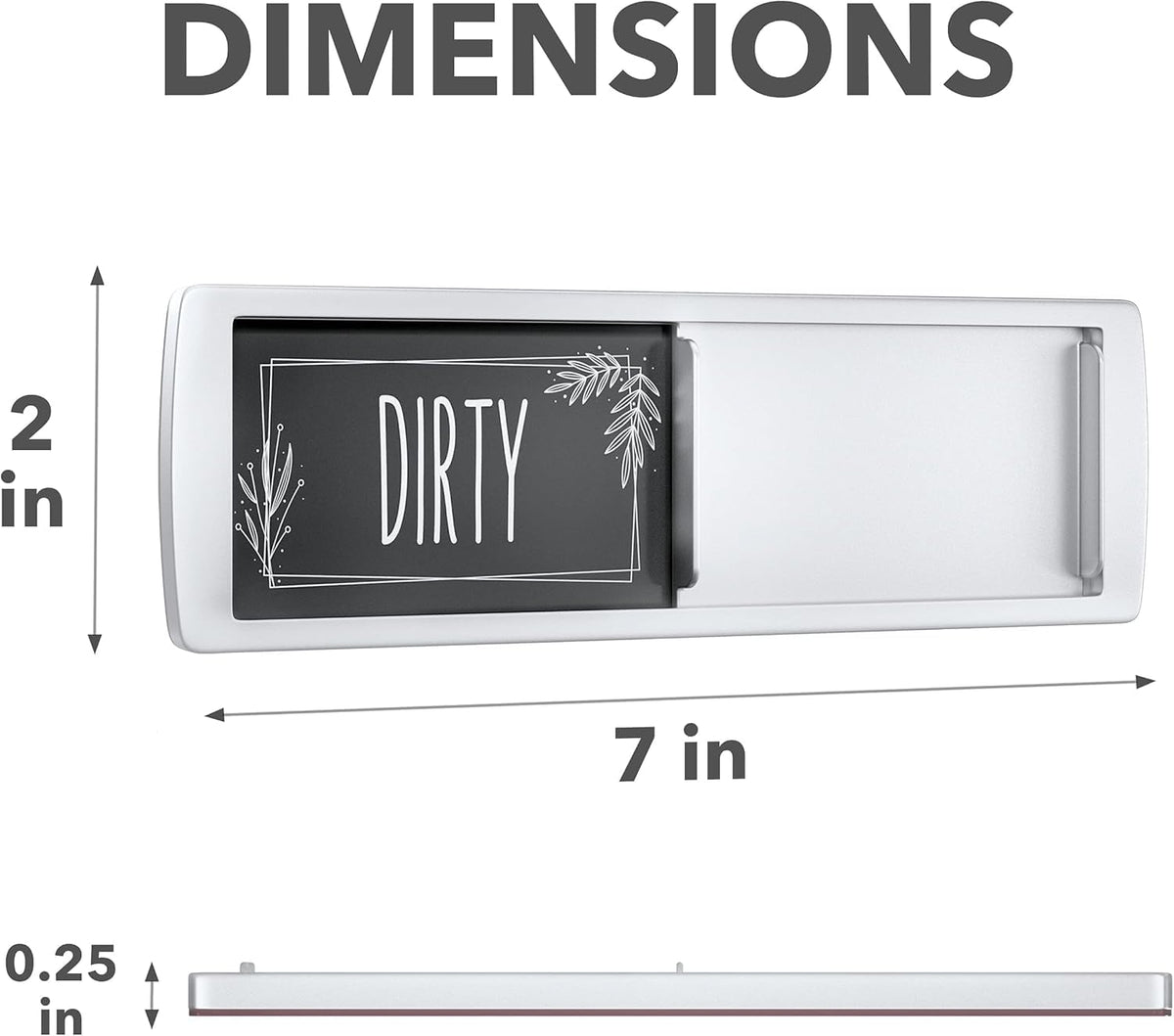 Dishwasher Clean Dirty Magnet – 7 x 2 Inch Kitchen Sign