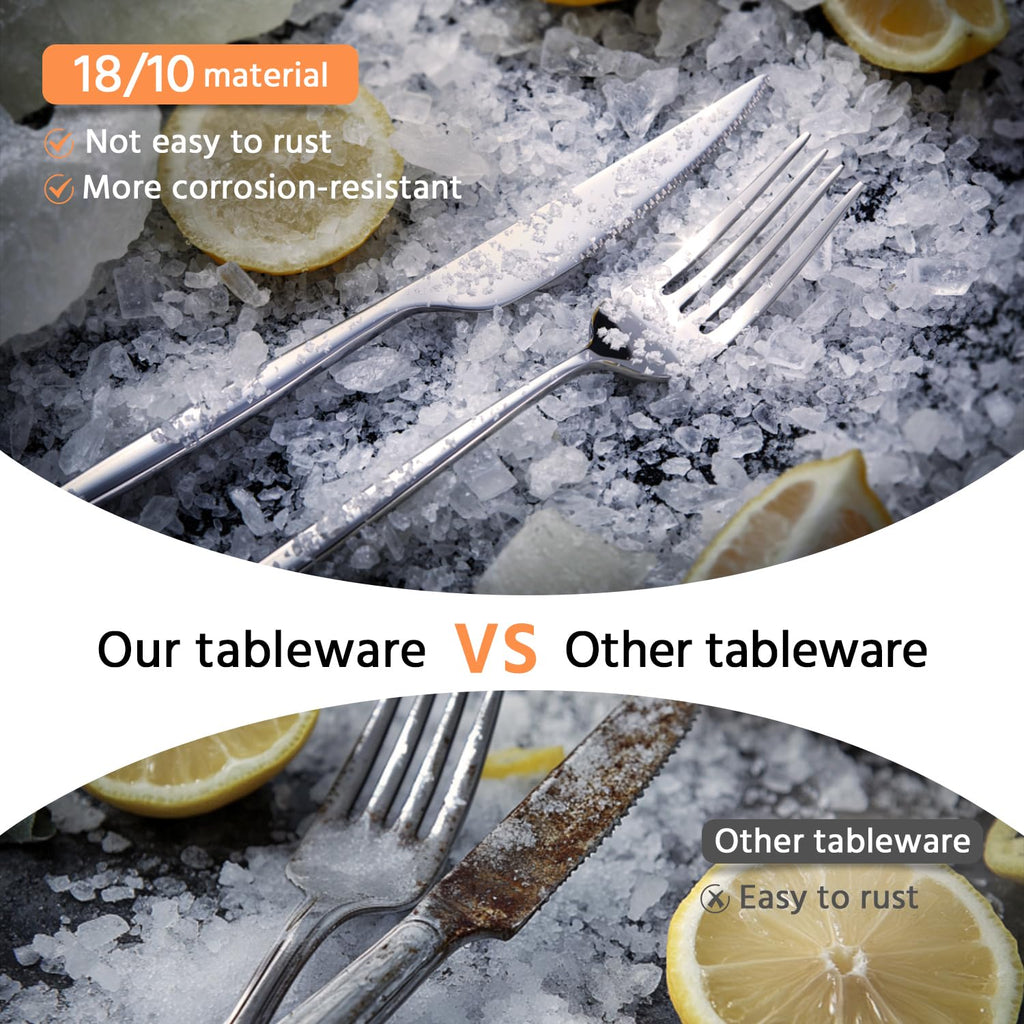 20-Piece Stainless Steel Flatware Set for 4 – 18/10 Silverware