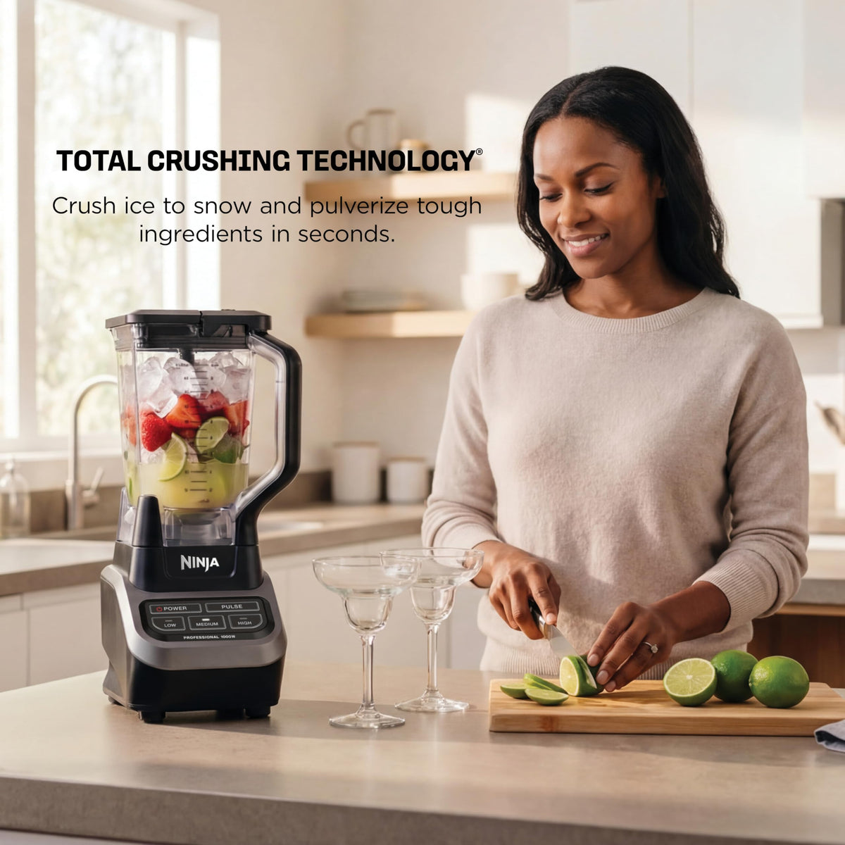 1000W Professional Blender – 72 oz Pitcher, High-Power Blender