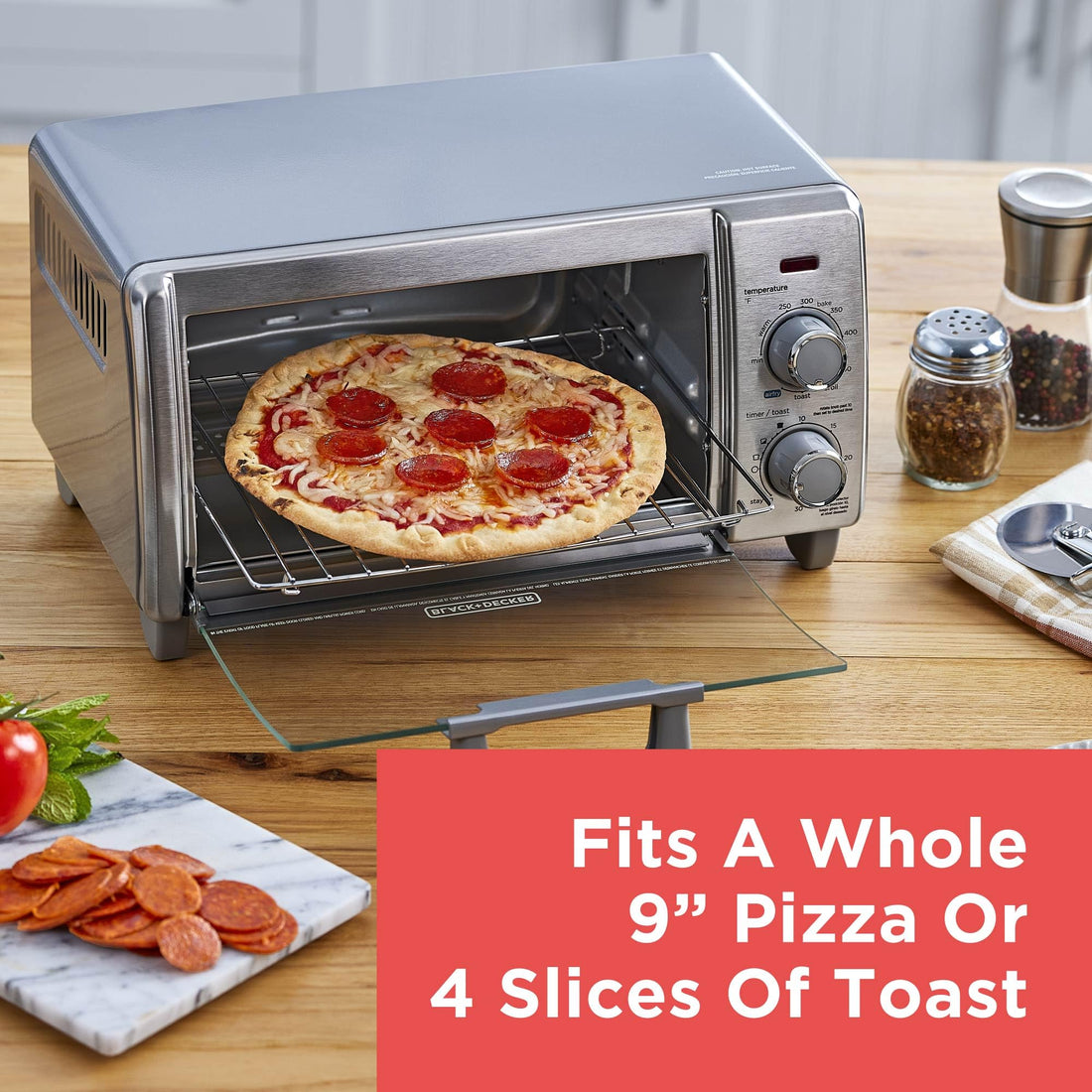4-Slice Air Fry Toaster Oven – 5-in-1 Countertop Oven