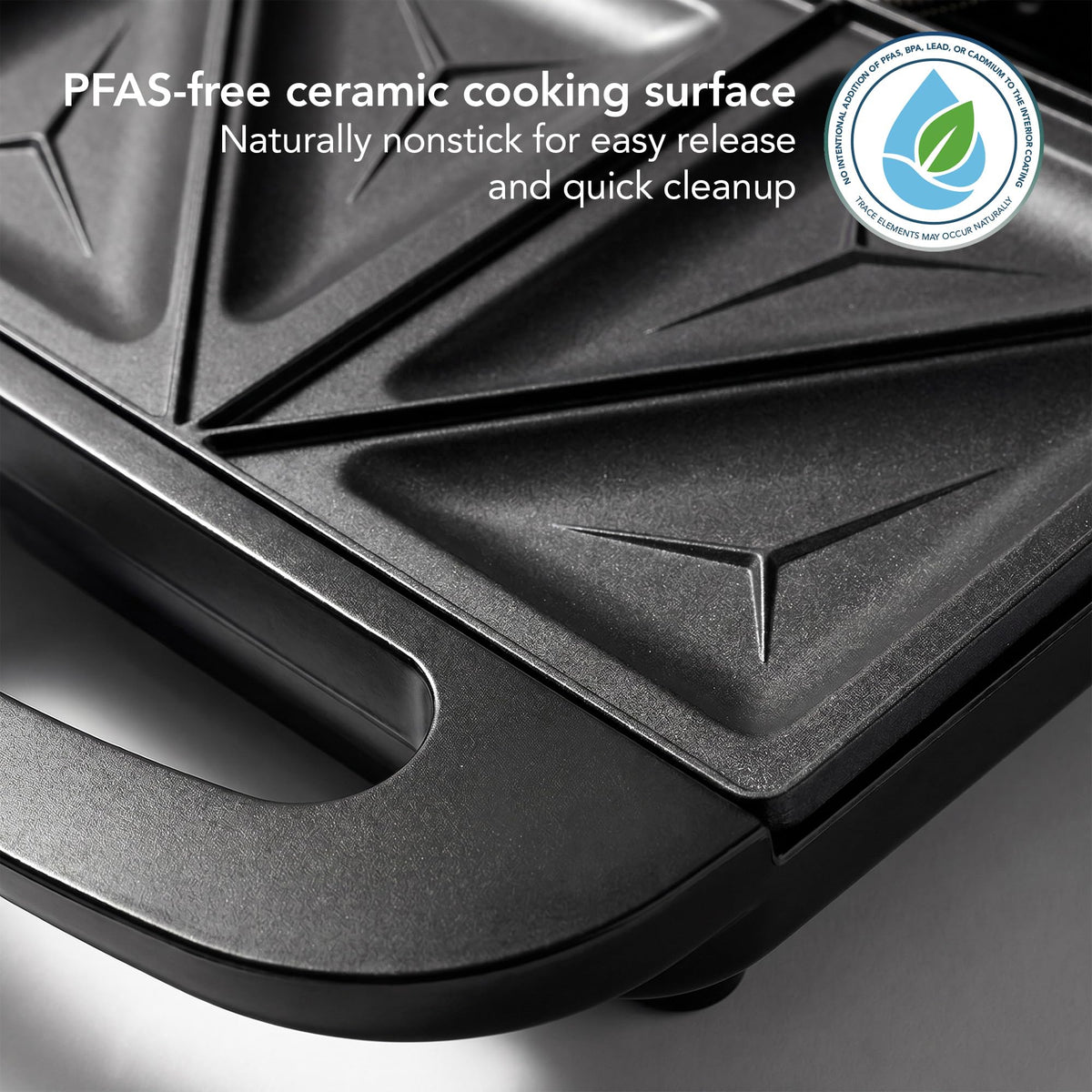 750W Electric Sandwich Maker – Non-Stick Plates, Black