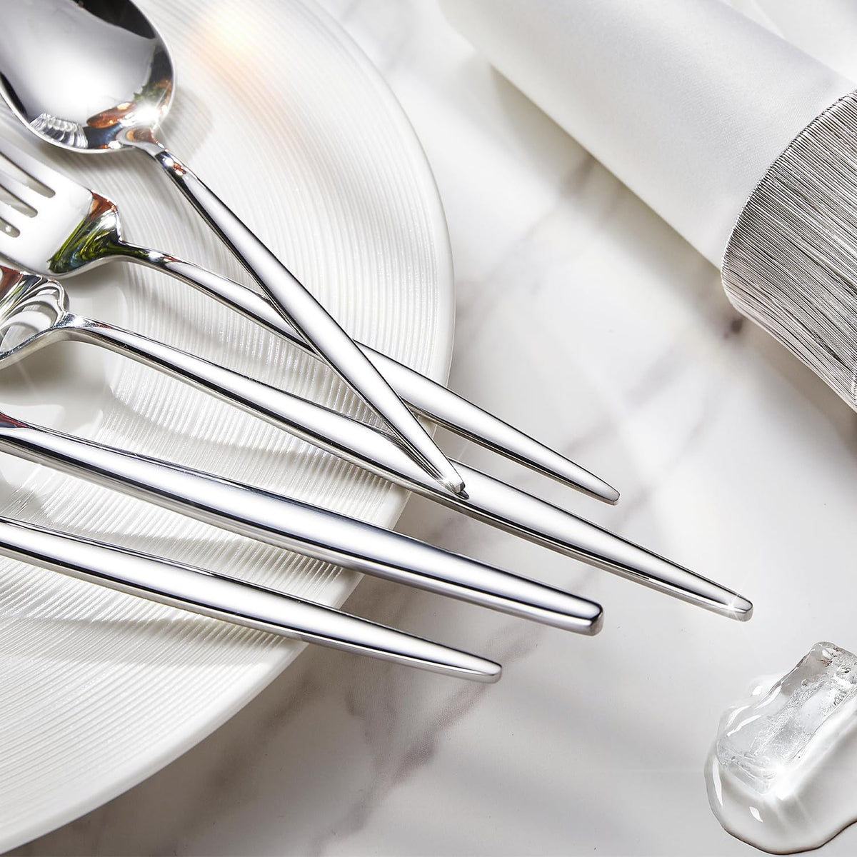 20-Piece Stainless Steel Flatware Set for 4 – 18/10 Silverware