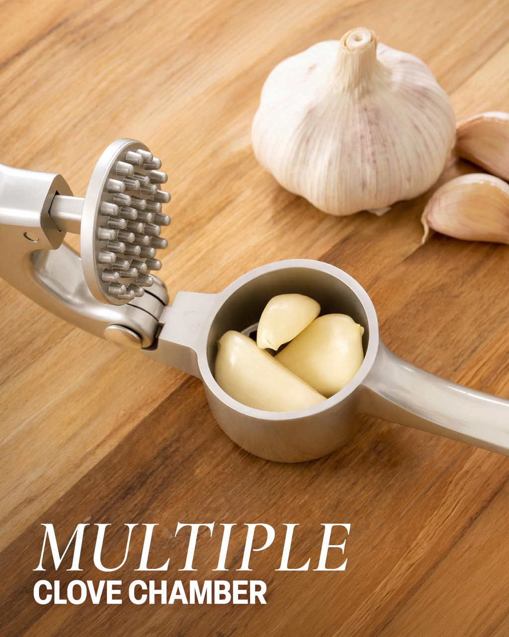 Premium Garlic Press & Mincer Set – Easy-Squeeze, Easy-Clean