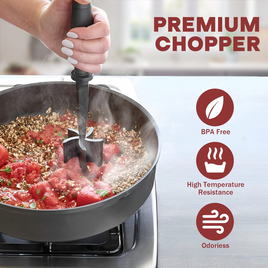 Meat Chopper & Hamburger Grinder – Ground Beef Smasher