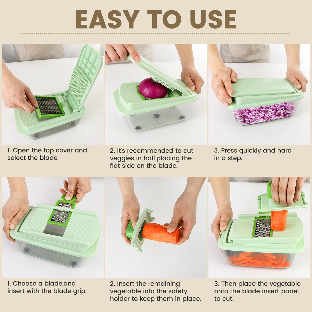 16-in-1 Vegetable Chopper – Mandoline Slicer, Dicer & Grater