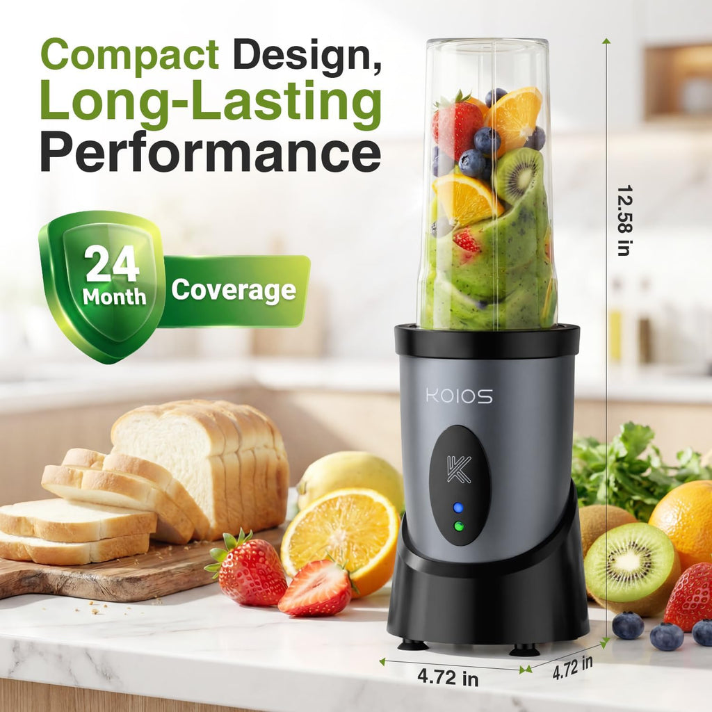 900W Personal Smoothie Blender – 3 To-Go Cups, Portable Juicer