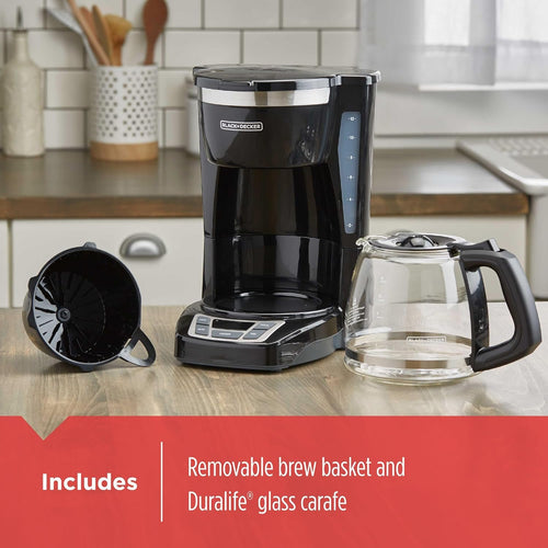 12-Cup Drip Coffee Maker – Vortex Brewing, Programmable Coffee Machine
