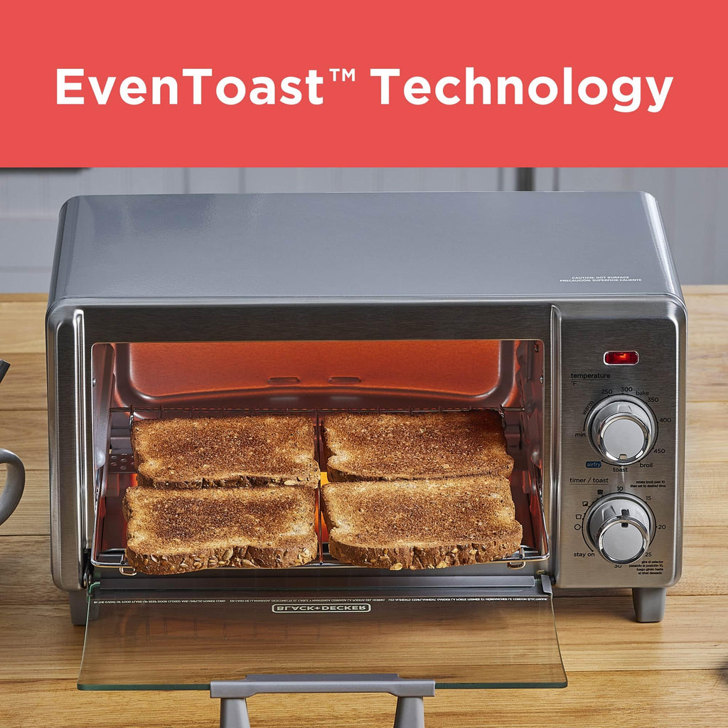 4-Slice Air Fry Toaster Oven – 5-in-1 Countertop Oven
