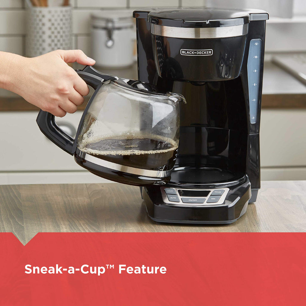 12-Cup Drip Coffee Maker – Vortex Brewing, Programmable Coffee Machine