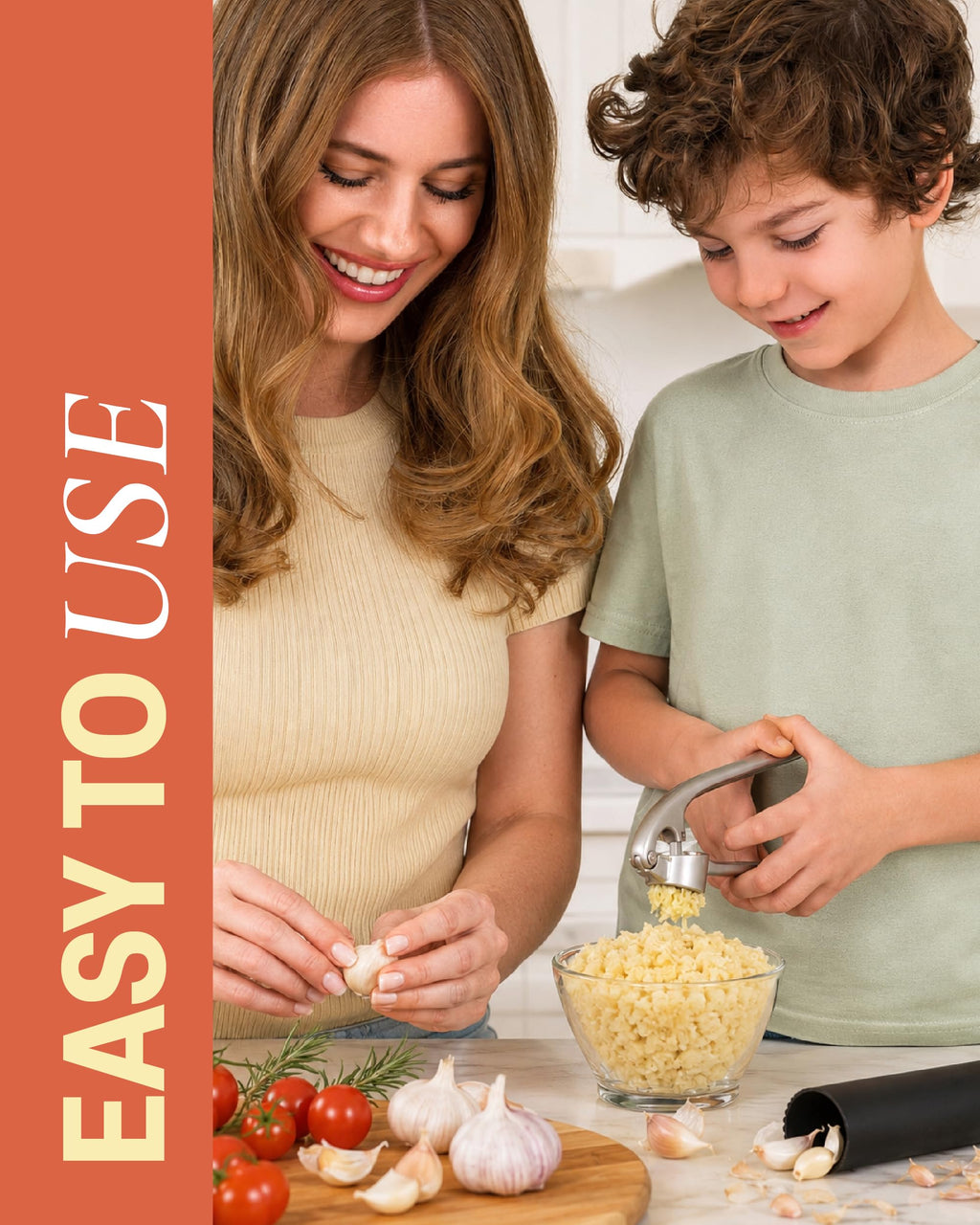Premium Garlic Press & Mincer Set – Easy-Squeeze