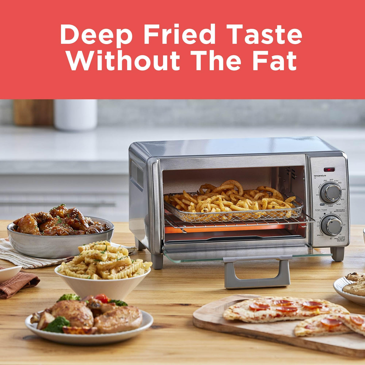 4-Slice Air Fry Toaster Oven – 5-in-1 Countertop Oven