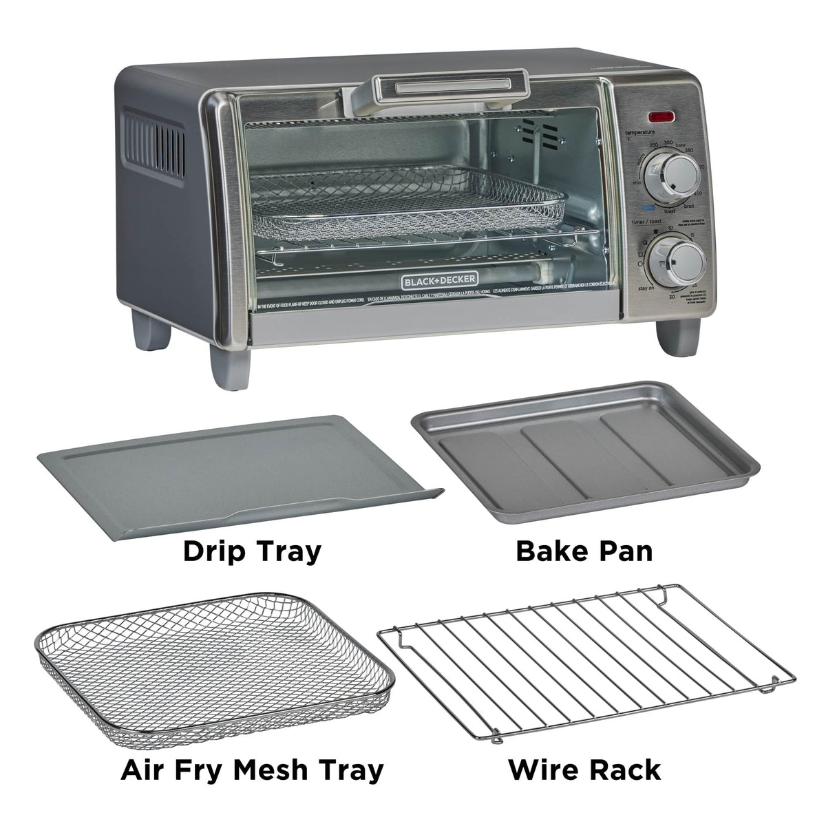 4-Slice Air Fry Toaster Oven – 5-in-1 Countertop Oven